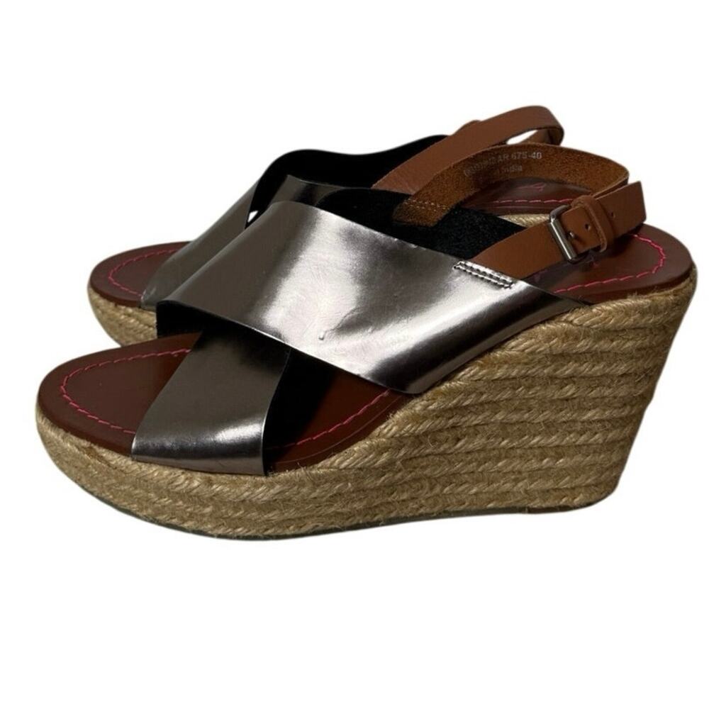 Boden EU 40 US 10 Metallic Platform Espadrille Sandals Beach Boho Resort
